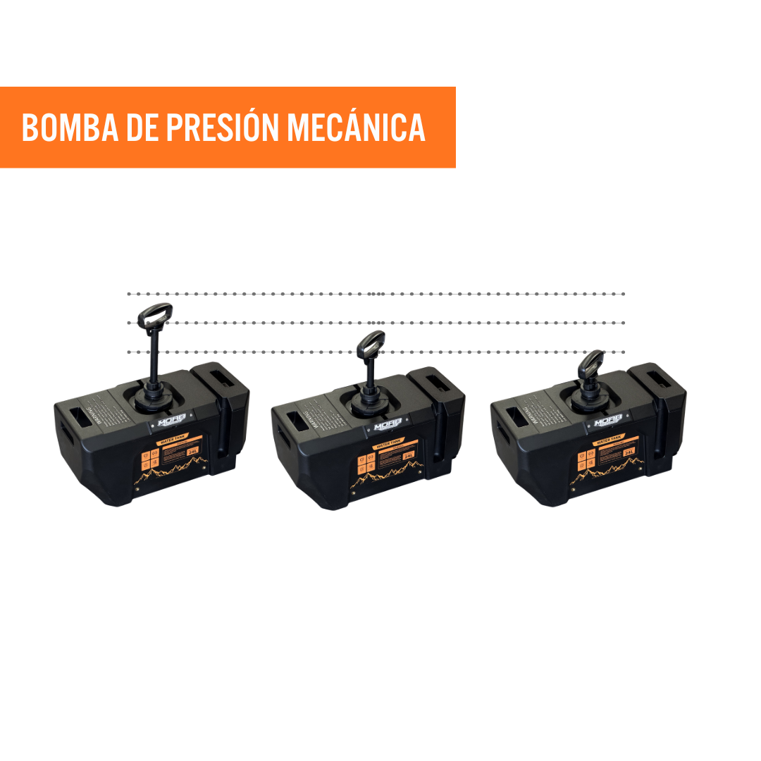 Estanque de Agua de 24L y Ducha Portátil a Presión con Bomba Manual – MOAB