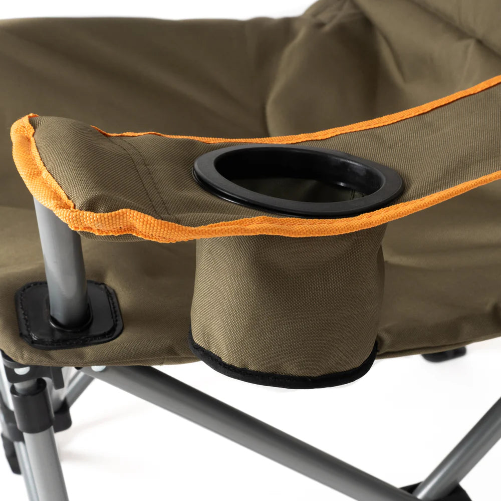 Silla de Camping TRIBU con soporte para bebida y diseño cómodo para exteriores