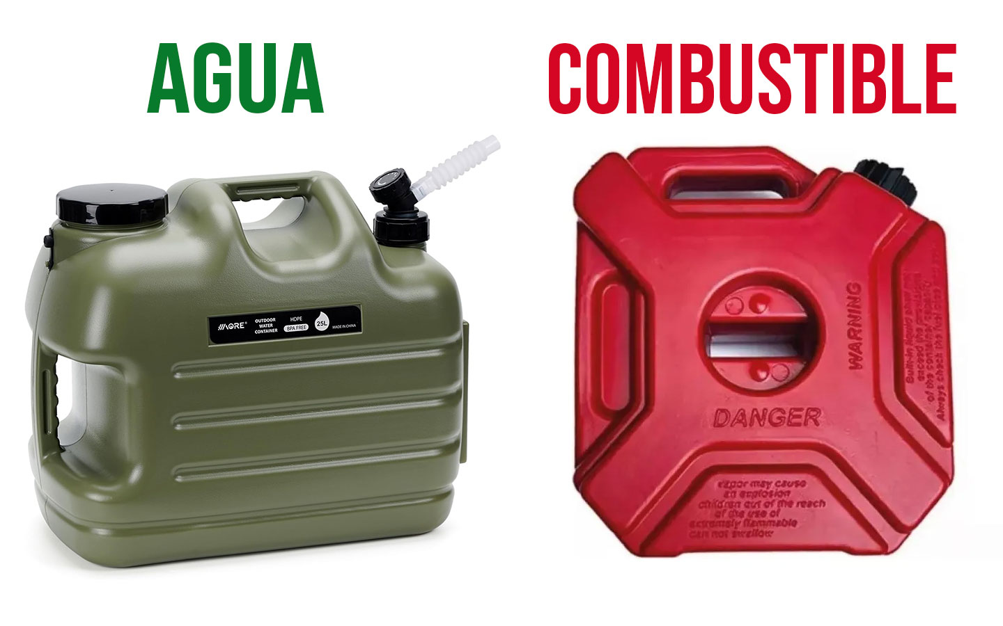 ¿Bidones para combustible o agua? No los mezcles: te contamos por qué